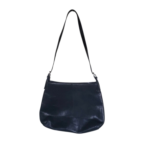 Wilsons Leather Pelle Studio Purse Black Zippered Adjustable Strap Shoulder Bag - Picture 3 of 16